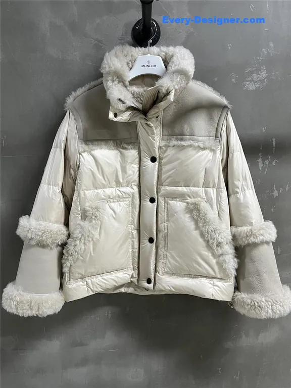 Moncler Wool and Shearling Jacket